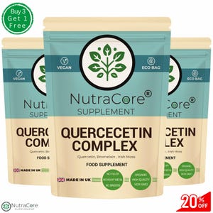 Cápsulas de complejo de quercetina de 500 mg, polvo natural limpio y ecológico, los mejores suplementos veganos de origen vegetal - NutraCore