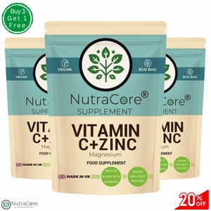 Vitamin C Zinc Magnesium Capsules: Vegan Plant-Based Supplement - NutraCore