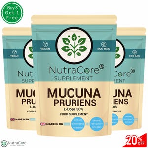 Cápsulas de Mucuna Pruriens, polvo natural 50 % limpio, ecológico, los mejores suplementos veganos de origen vegetal - NutraCore