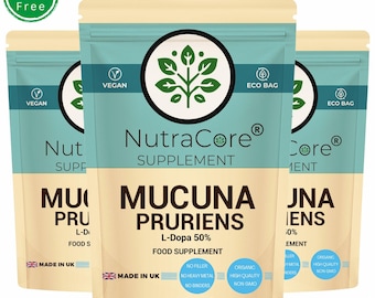 Mucuna Pruriens Capsules: 50% Natural Vegan Supplement - NutraCore