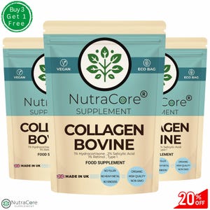 Bovine Collagen Capsules 550mg Hydrolysed Collagen Type 1 Clean Natural Collagen Powder Eco-friendly Supplements-NutraCore
