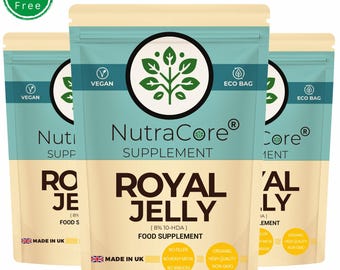 Royal Jelly Capsules 500mg: Natural Vegan Supplement - NutraCore