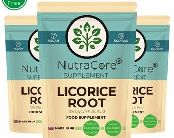 Licorice Root Extract Capsules 8000mg - Vegan Plant-Based Supplement