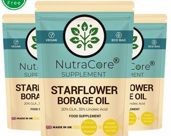 Starflower Oil Capsules: Vegan Borage Oil, Plant-Based NutraCore