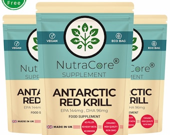 Antarctic Red Krill Oil 600mg: Natural Omega-3 Vegan Supplement
