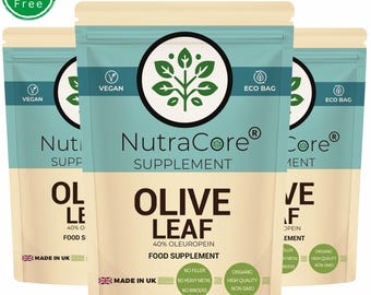 Olive Leaf Extract Capsules 5500mg: Vegan Plant-Based Supplement