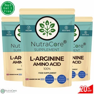 L Arginine 600mg Vegan Amino Acid Capsules - NutraCore