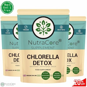 NutraCore Chlorella Capsules 550mg: Vegan Detox Supplement