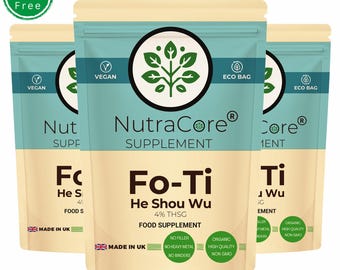 Natural Fo-Ti (He Shou Wu) Capsules - Vegan Plant-Based Supplement