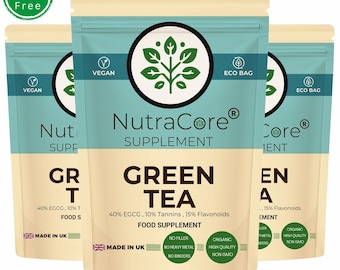 Green Tea Extract Capsules 5500mg: Vegan Plant-Based Supplement