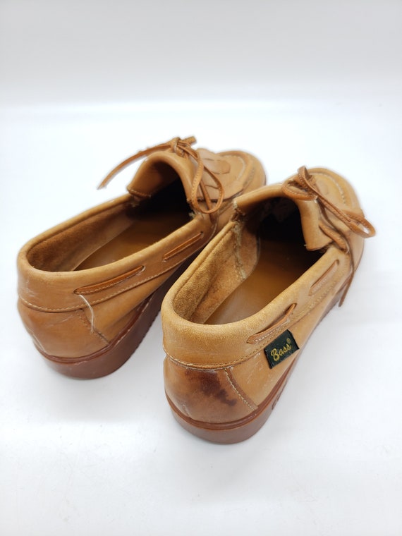 BASS Kiltie Wedge Boat Shoes Size 8N - image 4