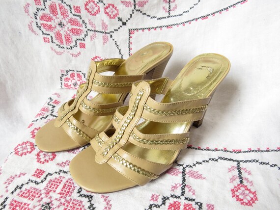 nude gladiator heels