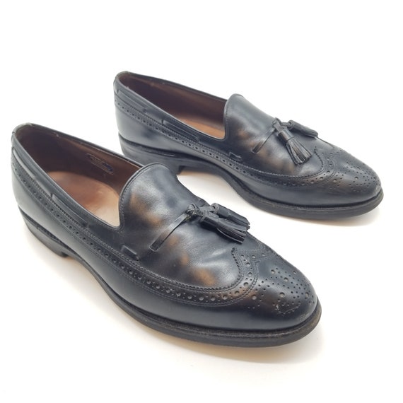 ALLEN EDMONDS Manchester Mens 10 D Black Leather Eyelet  display picture 1