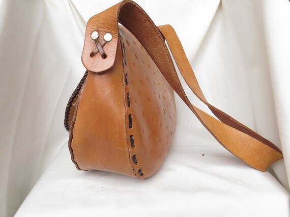 JANIDA Handmade Tooled Leather Arm Bag - image 4