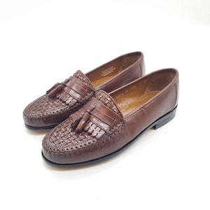 STACY ADAMS Woven Huarache Penobscot Kiltie Tassel Loafer Mens size 7 and a half
