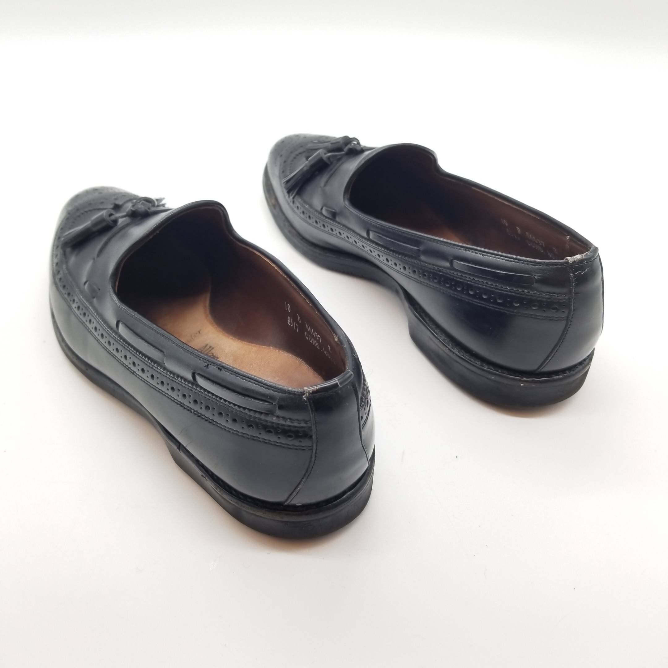 ALLEN EDMONDS Manchester Mens 10 D Black Leather Eyelet  display picture 2