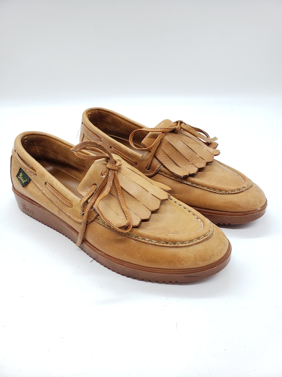 BASS Kiltie Wedge Boat Shoes Size 8N - image 1