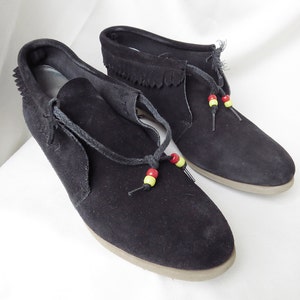 ROAMAN'S Black Suede High Top Moccasins image 1