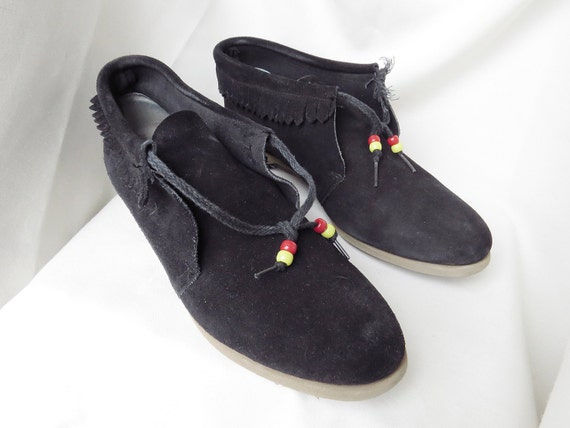 ROAMAN'S Black Suede High Top Moccasins - image 1