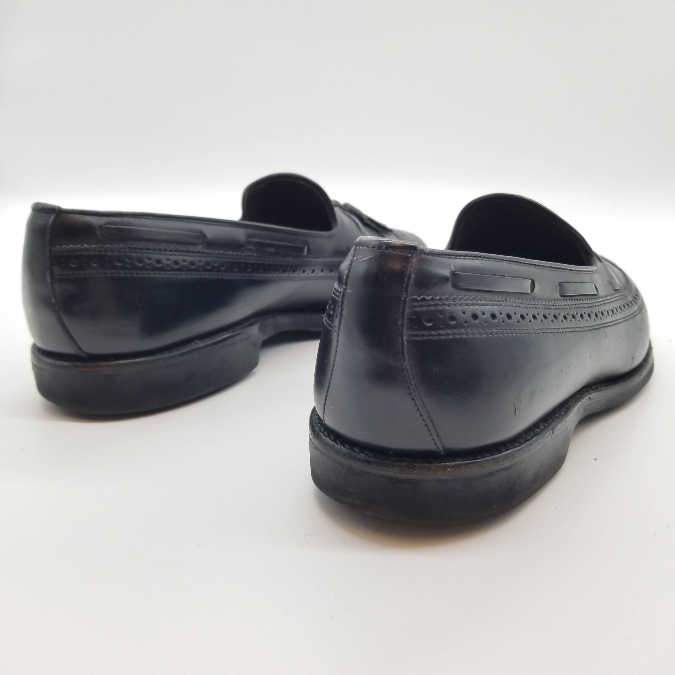 ALLEN EDMONDS Manchester Mens 10 D Black Leather Eyelet 