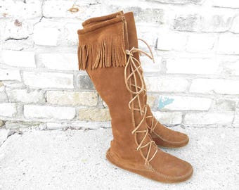 knee high moccasins