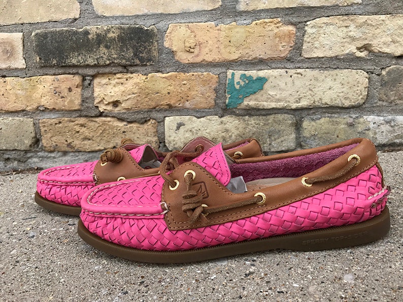 SPERRY Pink Boatshoe Loafers Etsy