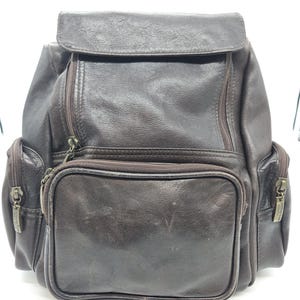 brown leather men's backpack Kineño this leather backpack for Dry Flies & Spinners Color:Aquamarine Blue Water Spin Attack! -