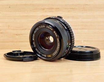 Soligor 28 mm f2.8 Wide Auto MC / Obiettivo con attacco Olympus OM / Giappone vintage