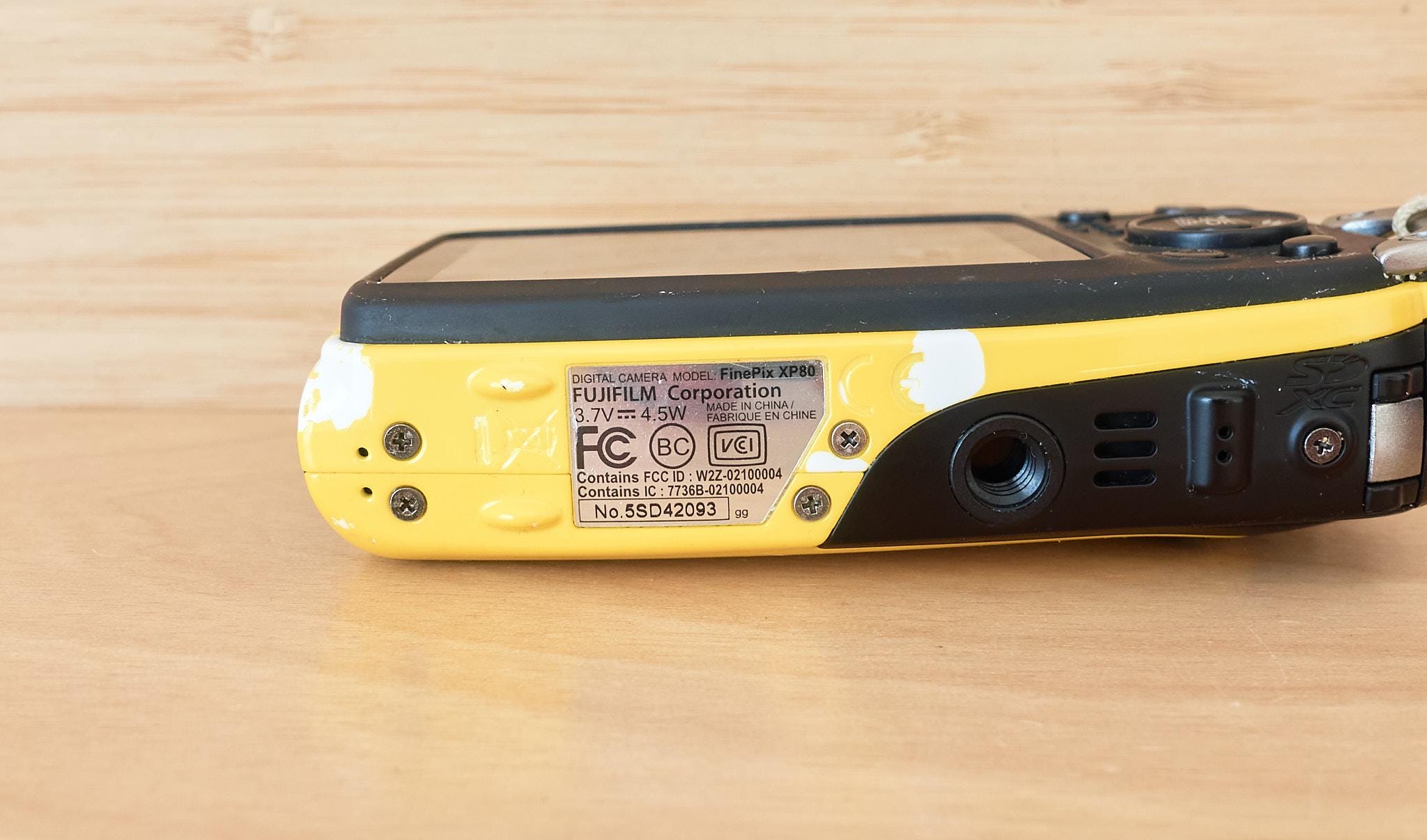 Fujifilm Finepix XP80 Yellow Waterproof Y2K Digicam Travel Camera 