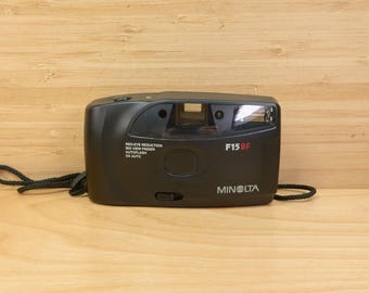 Vintage Minolta F15 BF / 35mm Point & Shoot Film Camera / Fixed Focus / Tested