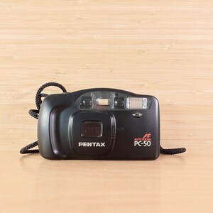 Pentax PC-50 AF / 35 mm filmkamera / Vintage kompaktkamera / Testad och fungerande