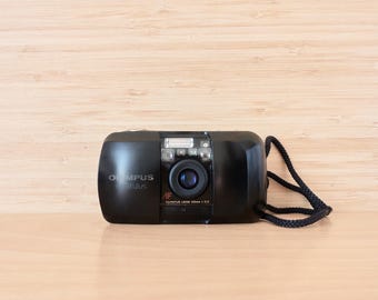 Olympus Infinity Stylus Gold Button 35mm Film Camera Tested Working