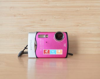 Olympus Stylus 850SW Digital Camera Tested Pink Waterproof Compact Digicam