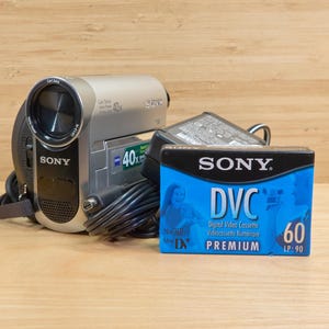 Vintage Sony DCR-HC52 MiniDV Digital Camcorder, Carl Zeiss Lens, Made in Japan