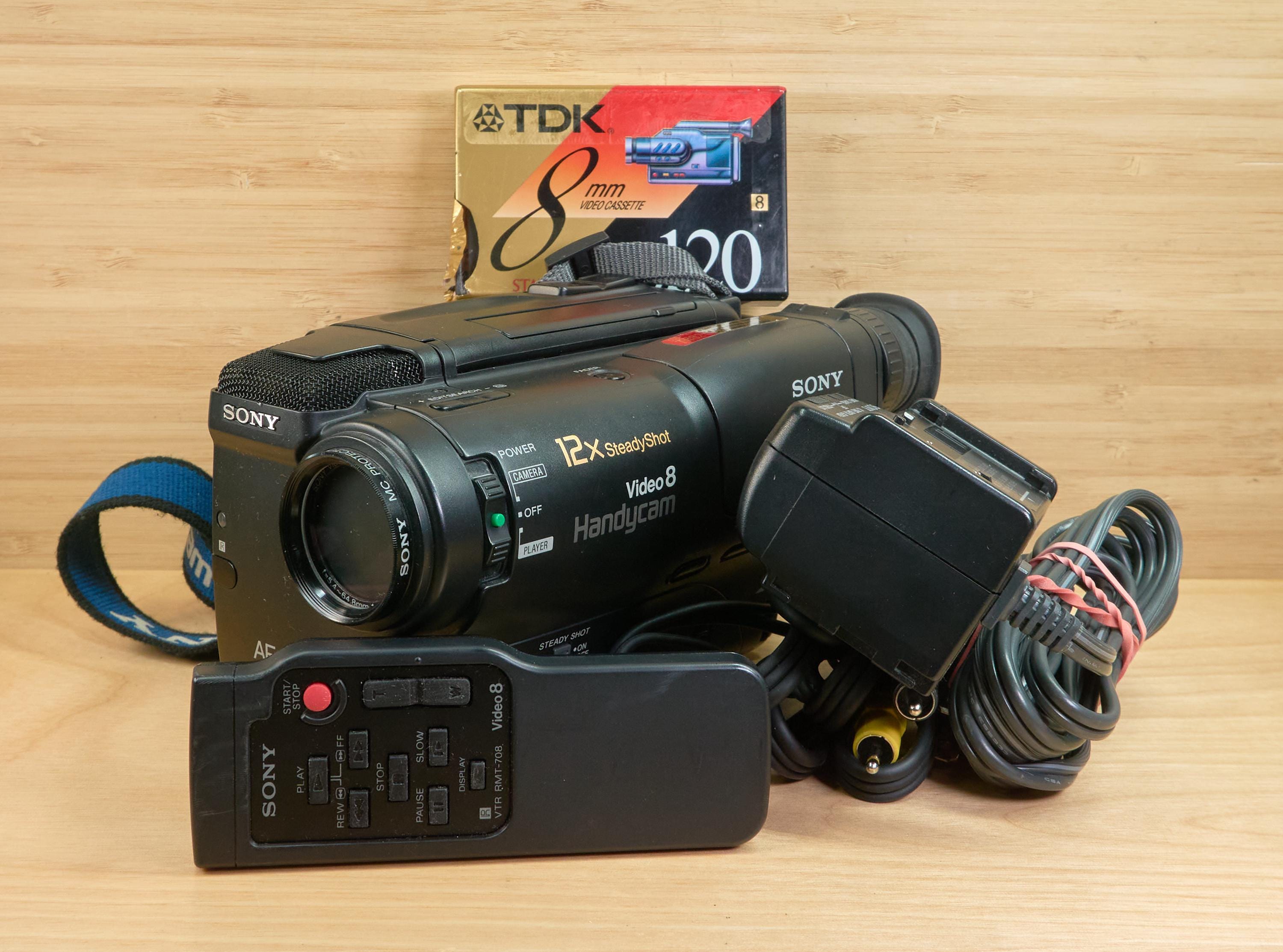 Vintage Sony Handycam CCD-TR82 Video8 Camcorder, Made in Japan