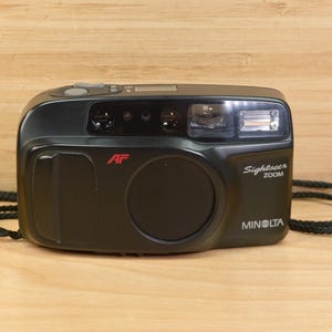 Vintage Minolta Sightseer Zoom 35 mm Point‑and‑Shoot Film Camera / Tested & Working