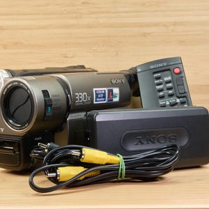 Vintage Sony Handycam DCR-TRV43 NTSC VideoHi8 Video Camera Camcorder, Made in Japan