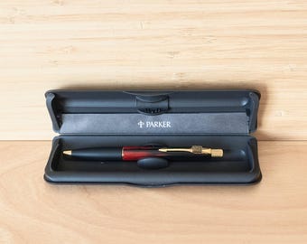 Parker Frontier Ballpoint Pen 1997 Made in USA, with Corporate Engraving in Original Case