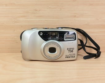 Vintage Pentax Espio 738 35mm Film Camera Point and Shoot Tested Working
