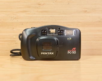 Pentax PC-50 AF / 35mm Film Point and Shoot Camera / Vintage Compact / Tested & Working