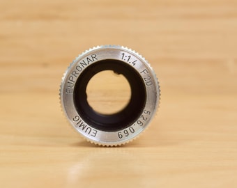 Vintage Eumig Eupronar 1:1.4 F20 Projection Lens – 8 mm Film Projector Optic