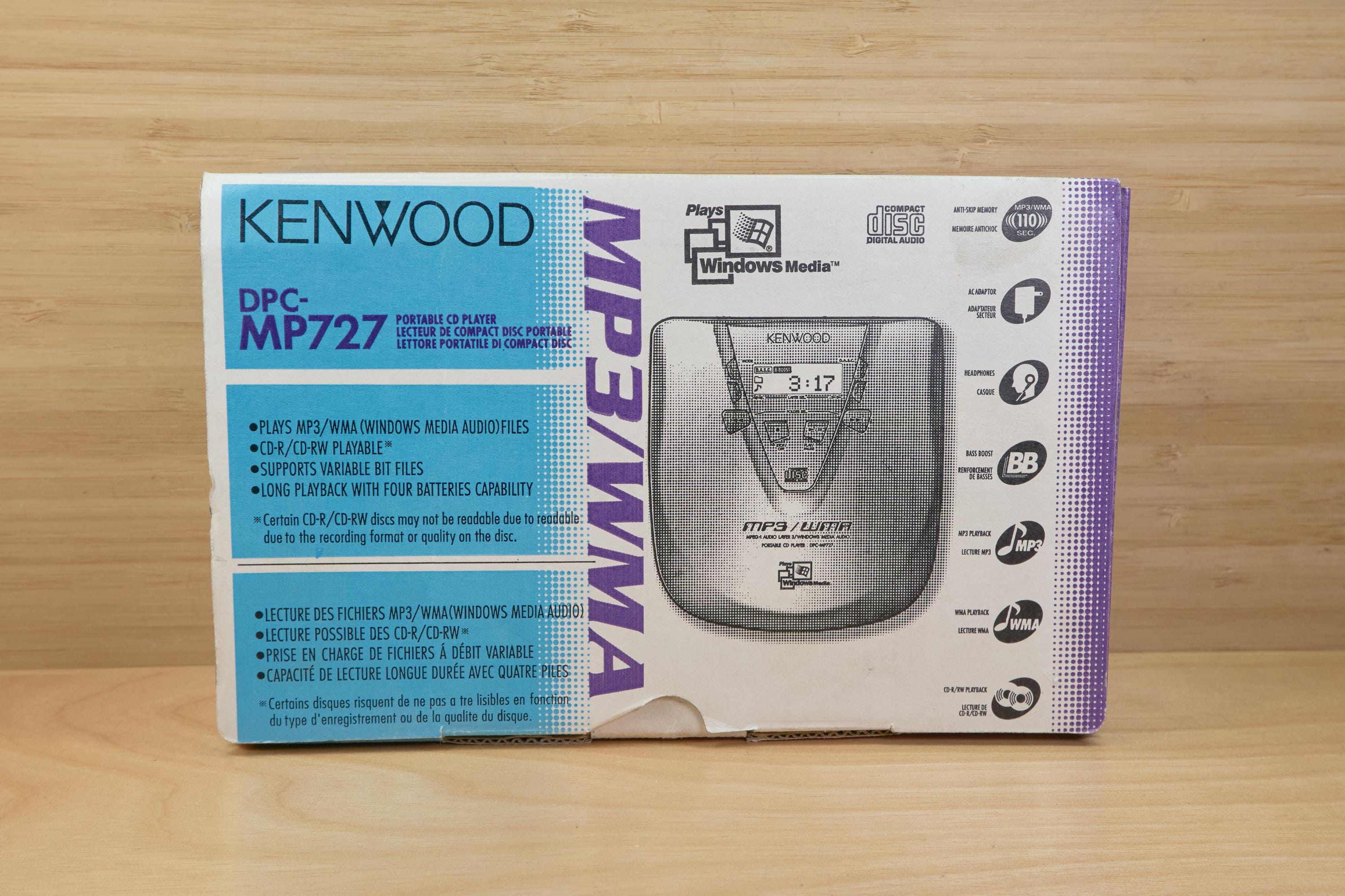 Vintage Kenwood DPC‑MP727 Portable CD Player MP3/WMA / Tested