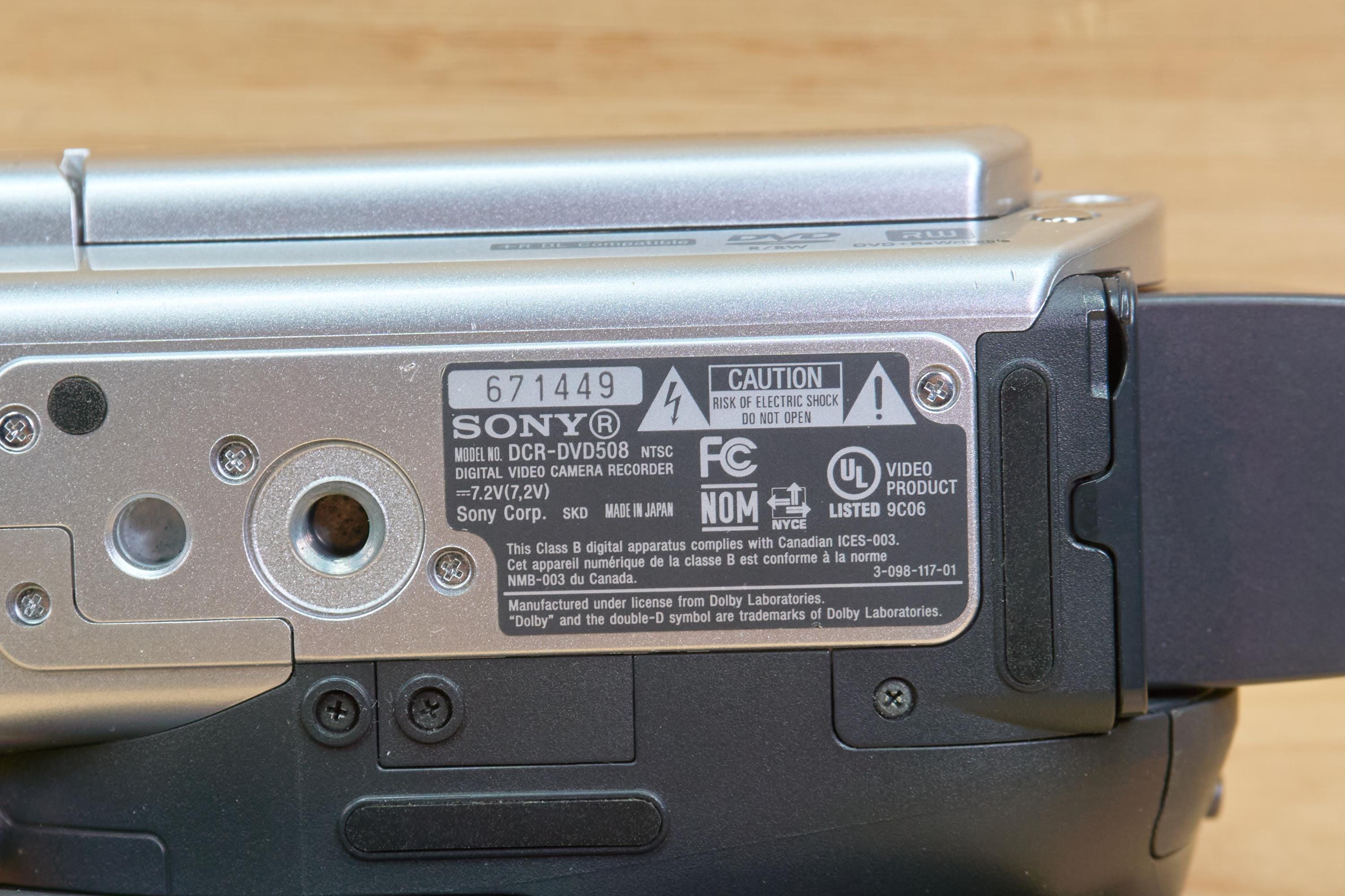 Vintage Sony Handycam DCR-DVD508 Mini DVD Hybrid Camcorder, Made