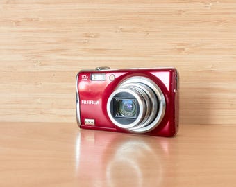 Fujifilm FinePix F80EXR 12MP Red Digital Camera, 10x Zoom Compact
