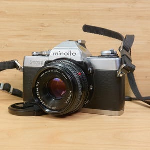 Vintage Minolta XG1 35mm SLR Film Camera, with 45mm f2 Minolta MD Rokkor-X Lens