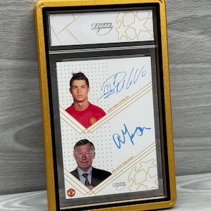 Cristiano Ronaldo / Alex Ferguson Topps Dynasty Auto - Plaque de carte à collectionner personnalisée