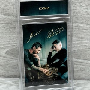 Lionel Messi / Cristiano Ronaldo Chess Dual Auto - CUSTOM Trading Card Slab