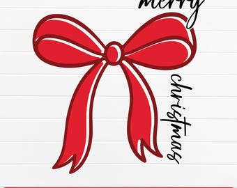 メリークリスマス リボン SVG、クリスマス コケット リボン PNG、クリスマス SVG、メリークリスマス SVG、クリスマス シャツ SVG、冬、トレンディなクリスマス SVG