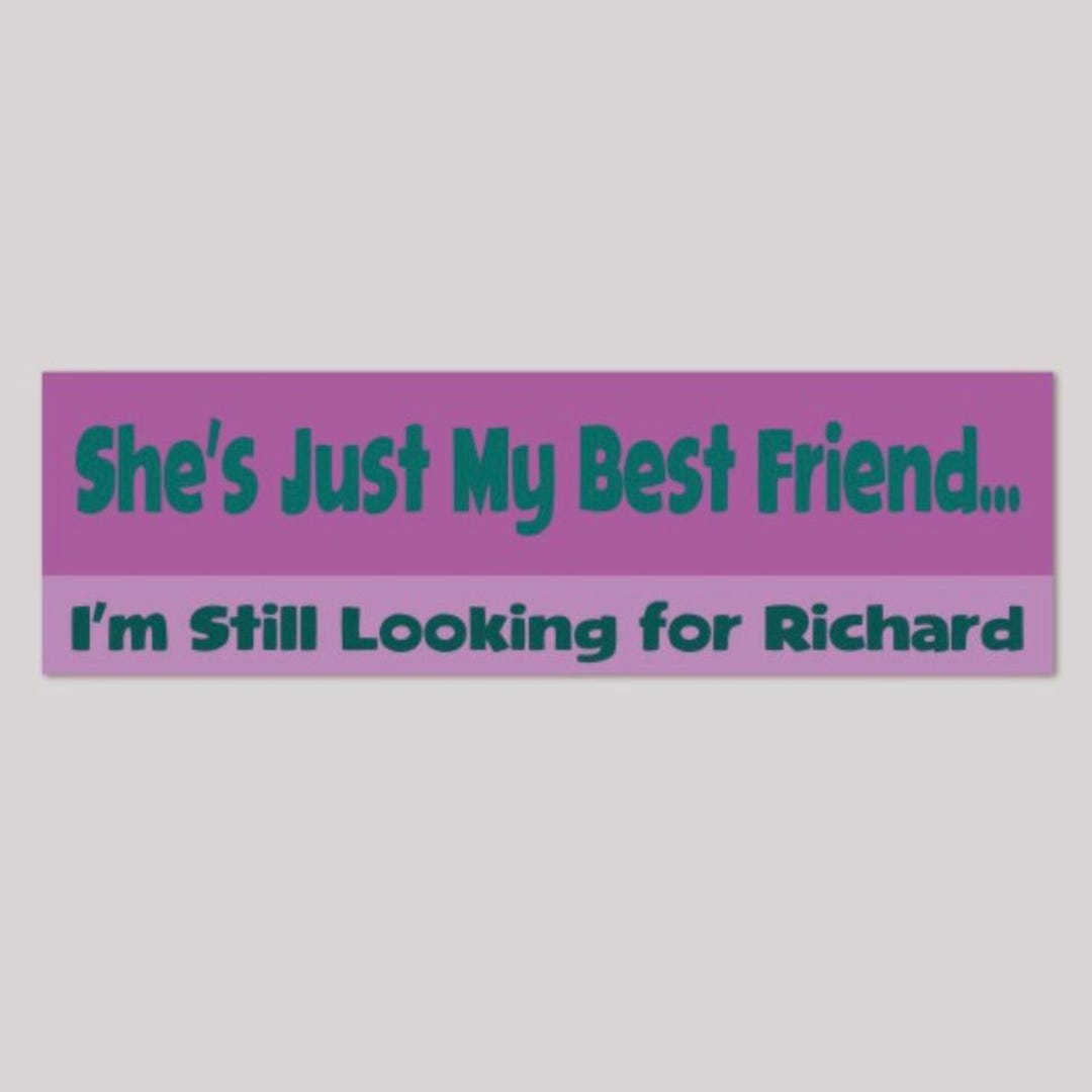 Still Looking for Richard Bumper Sticker -purple - Etsy