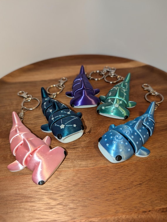 Whale Shark or Hammerhead Shark Keychain